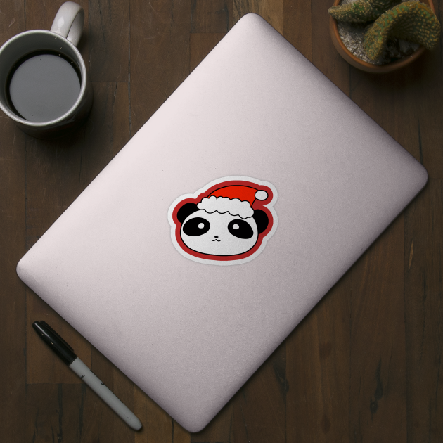 Santa Hat Panda Face by saradaboru